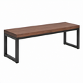 Banco de madera y metal de 120 cm marrón/negro